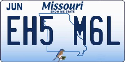 MO license plate EH5M6L