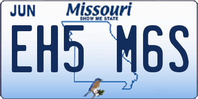 MO license plate EH5M6S