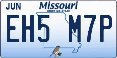 MO license plate EH5M7P