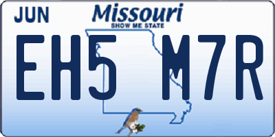 MO license plate EH5M7R