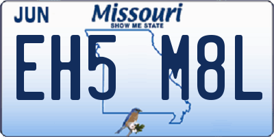 MO license plate EH5M8L