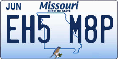 MO license plate EH5M8P