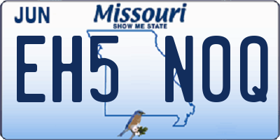 MO license plate EH5N0Q
