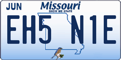 MO license plate EH5N1E