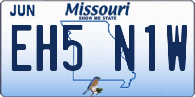MO license plate EH5N1W