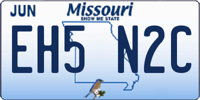 MO license plate EH5N2C