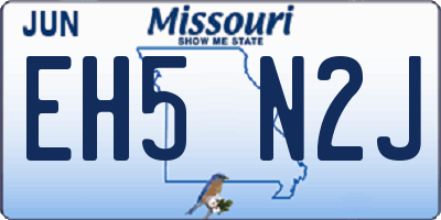 MO license plate EH5N2J