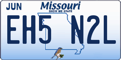 MO license plate EH5N2L