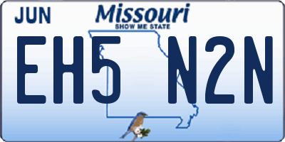 MO license plate EH5N2N