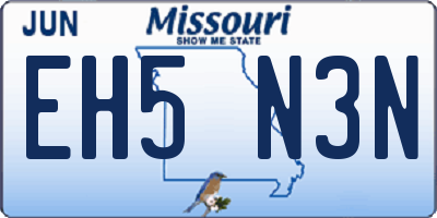 MO license plate EH5N3N