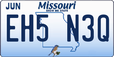 MO license plate EH5N3Q