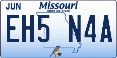 MO license plate EH5N4A