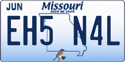 MO license plate EH5N4L