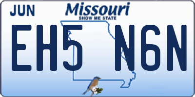 MO license plate EH5N6N