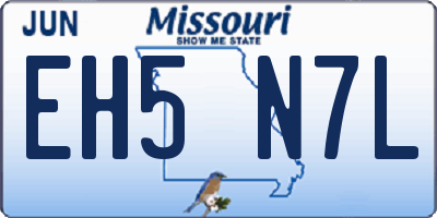 MO license plate EH5N7L