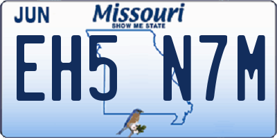 MO license plate EH5N7M