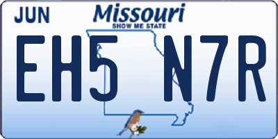 MO license plate EH5N7R