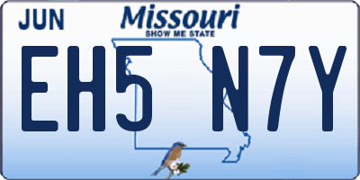 MO license plate EH5N7Y