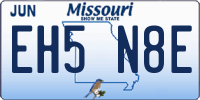 MO license plate EH5N8E