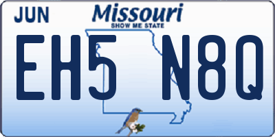 MO license plate EH5N8Q