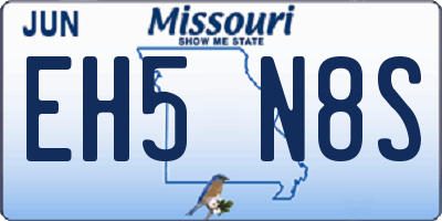 MO license plate EH5N8S