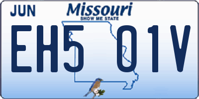 MO license plate EH5O1V