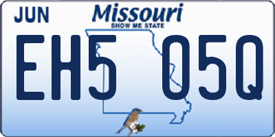 MO license plate EH5O5Q