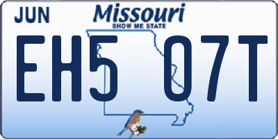MO license plate EH5O7T