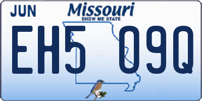 MO license plate EH5O9Q