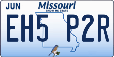 MO license plate EH5P2R