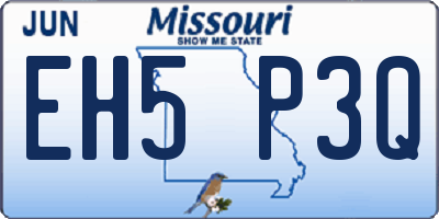 MO license plate EH5P3Q