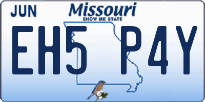 MO license plate EH5P4Y