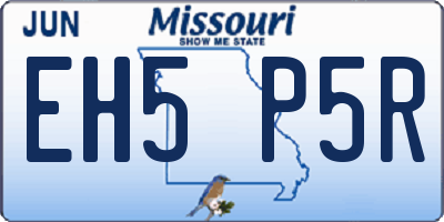 MO license plate EH5P5R