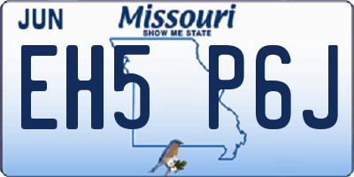 MO license plate EH5P6J