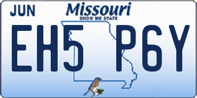 MO license plate EH5P6Y