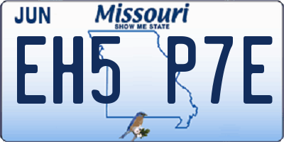 MO license plate EH5P7E