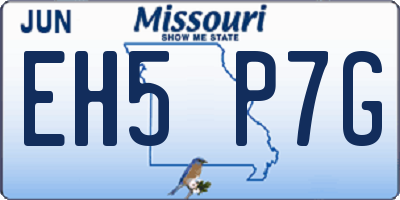 MO license plate EH5P7G