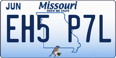 MO license plate EH5P7L