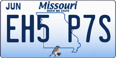 MO license plate EH5P7S