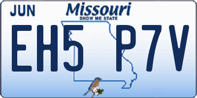 MO license plate EH5P7V