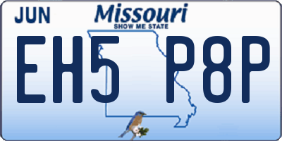 MO license plate EH5P8P