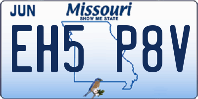 MO license plate EH5P8V