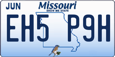 MO license plate EH5P9H