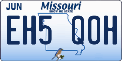 MO license plate EH5Q0H