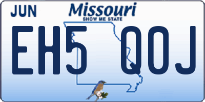 MO license plate EH5Q0J