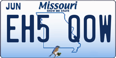 MO license plate EH5Q0W