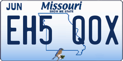 MO license plate EH5Q0X