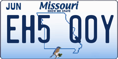 MO license plate EH5Q0Y