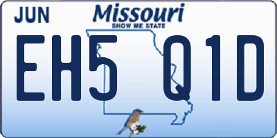 MO license plate EH5Q1D