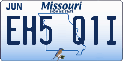 MO license plate EH5Q1I
